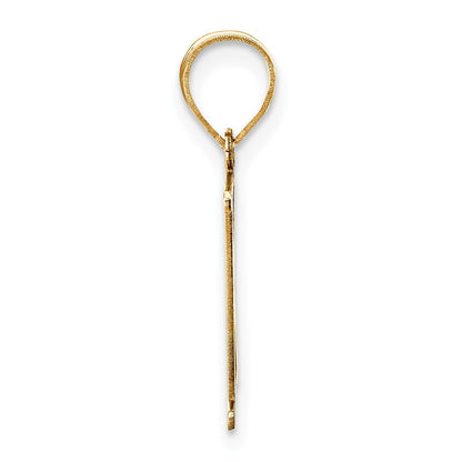 14k Yellow Gold 14k Polished Etched Letter K Initial Pendant