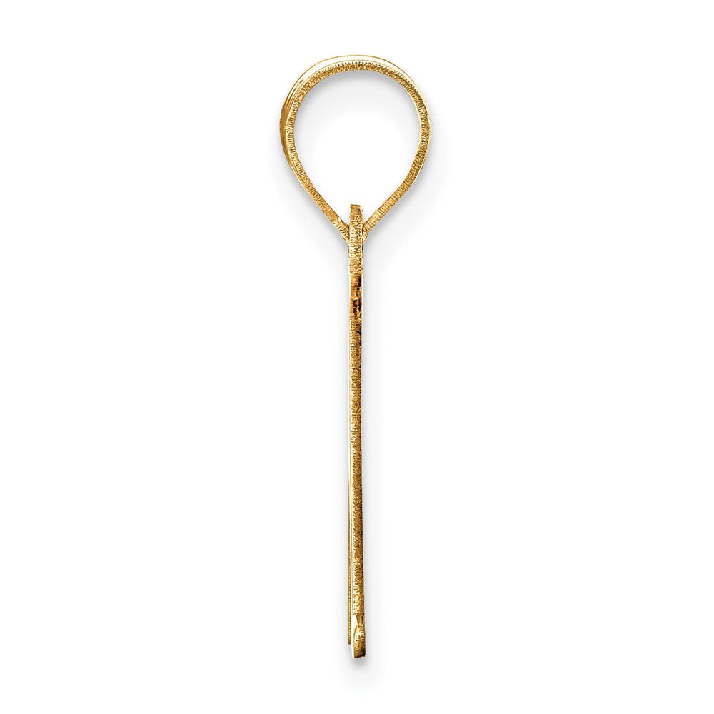 14k Yellow Gold 14k Polished Etched Letter M Initial Pendant