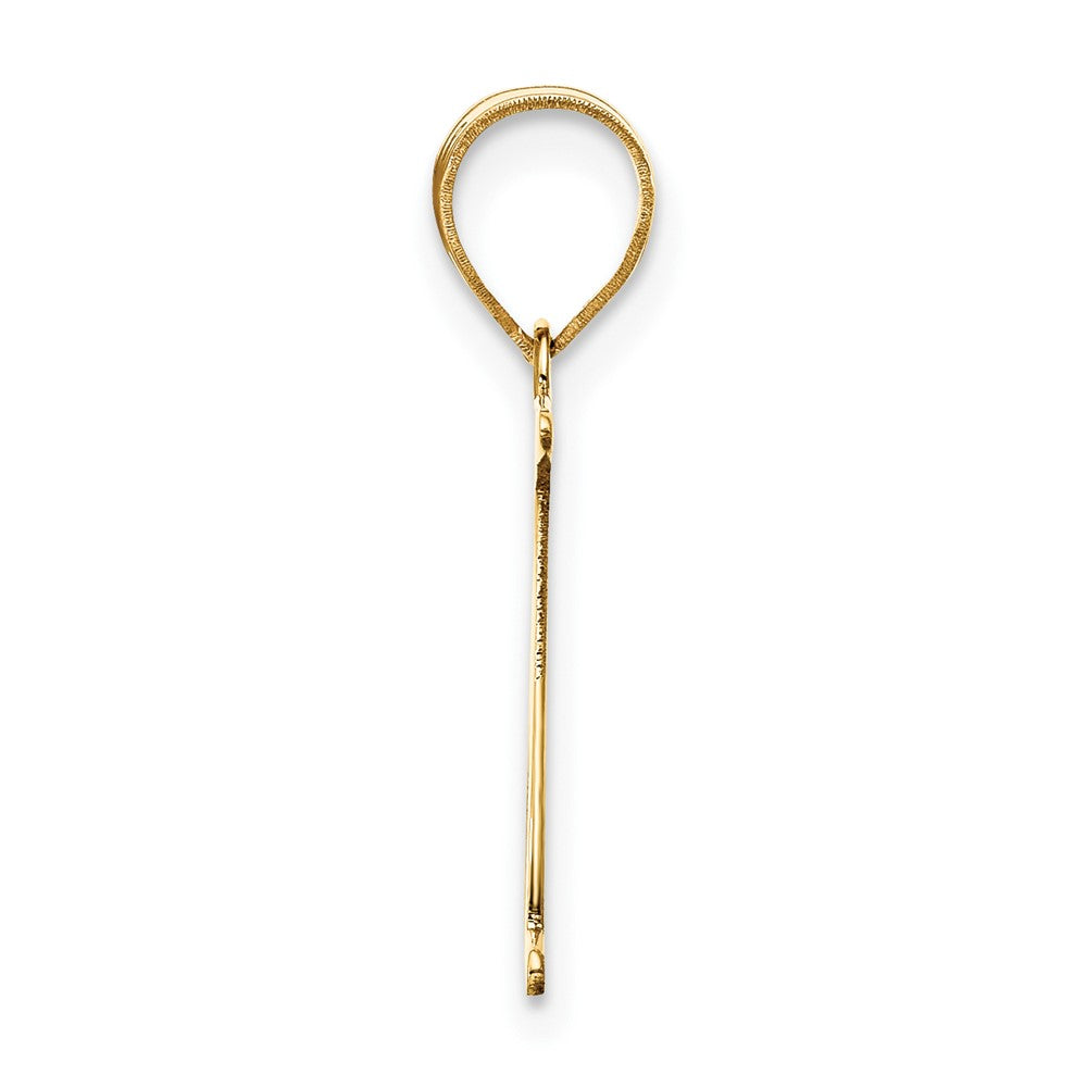 14k Yellow Gold 14k Polished Etched Letter N Initial Pendant