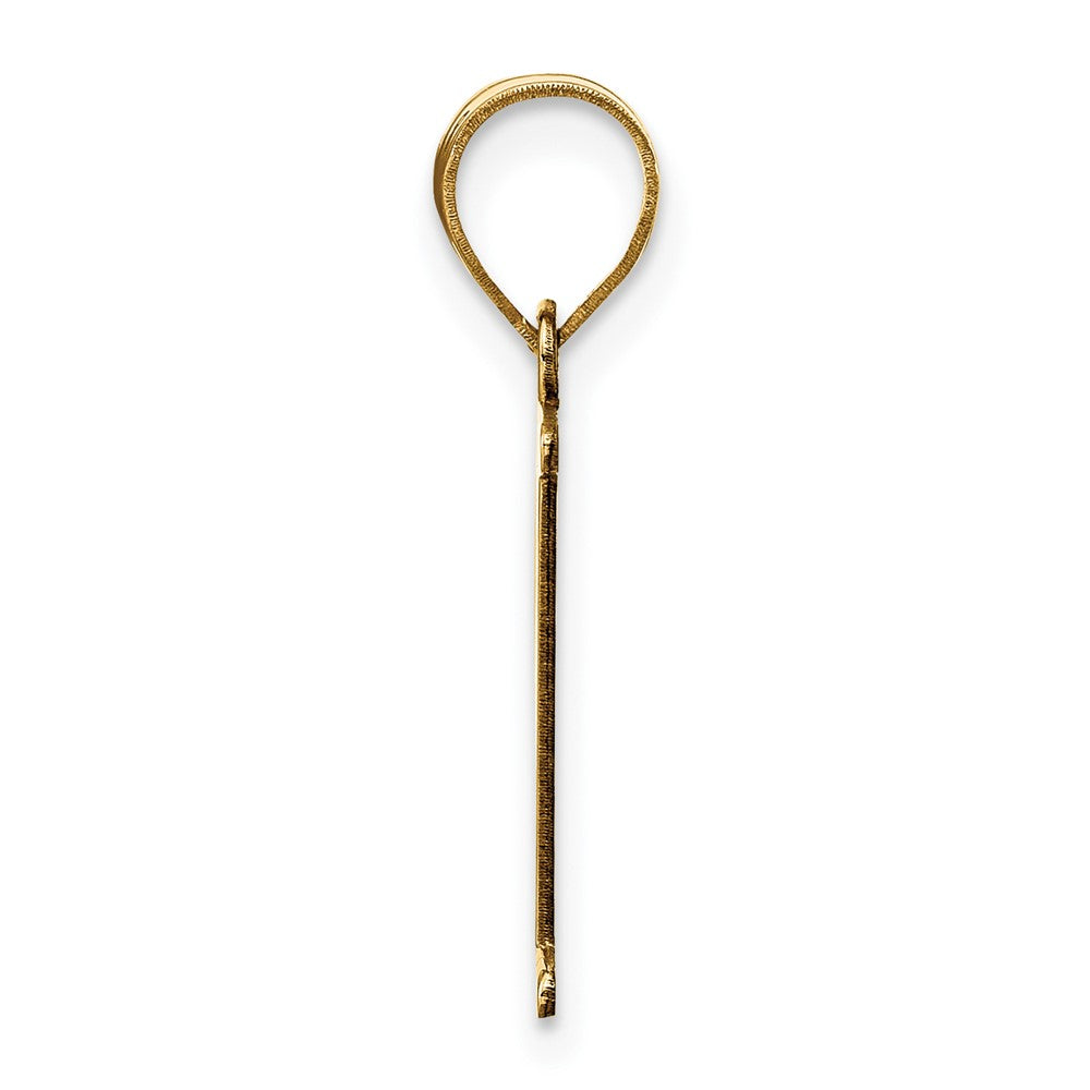 14k Yellow Gold 14k Polished Etched Letter P Initial Pendant