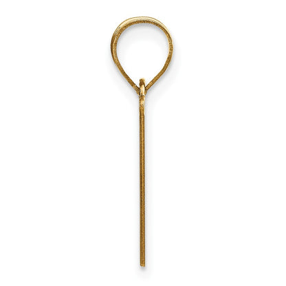 14k Yellow Gold 14k Polished Etched Letter V Initial Pendant