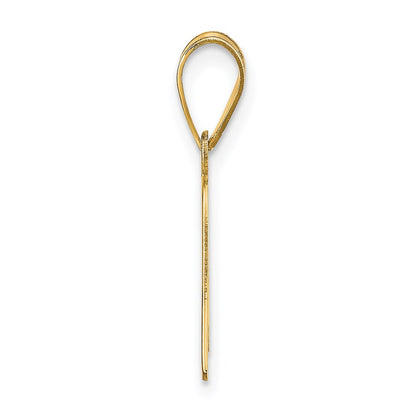 14k Yellow Gold 14k Polished Script Letter A Initial Pendant