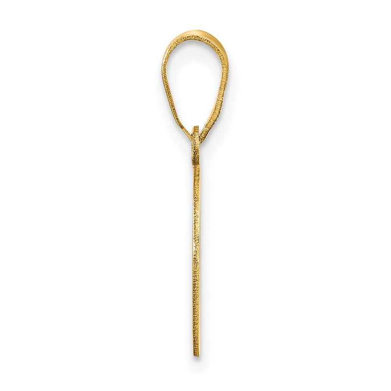 14k Yellow Gold 14k Polished Script Letter D Initial Pendant