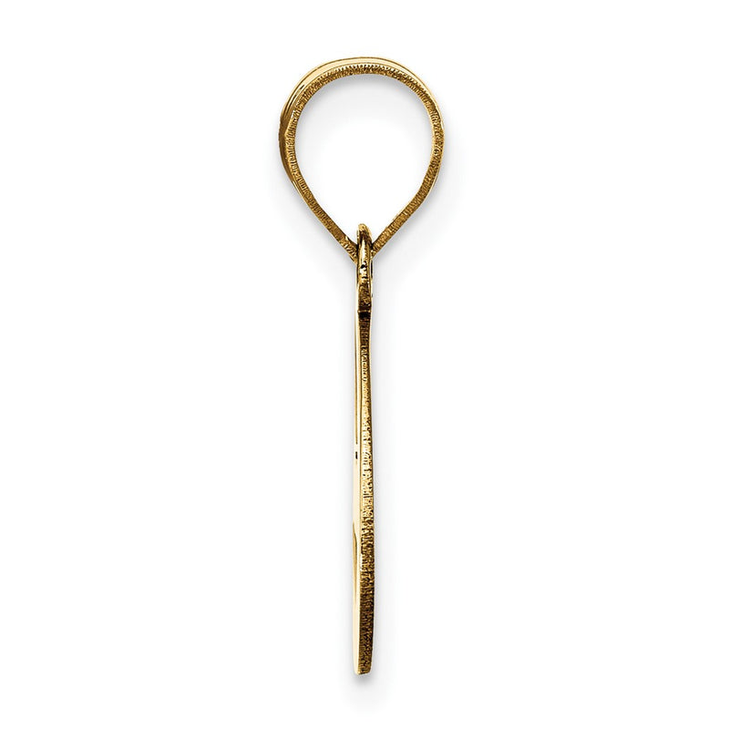 14k Yellow Gold 14k Polished Script Letter E Initial Pendant