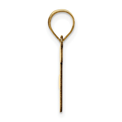 14k Yellow Gold 14k Polished Script Letter F Initial Pendant