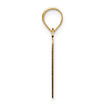 14k Yellow Gold 14k Polished Script Letter J Initial Pendant