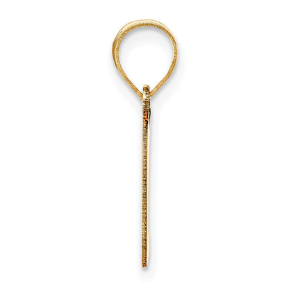 14k Yellow Gold 14k Polished Script Letter L Initial Pendant