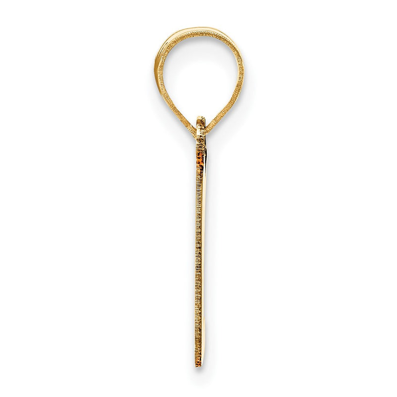 14k Yellow Gold 14k Polished Script Letter L Initial Pendant
