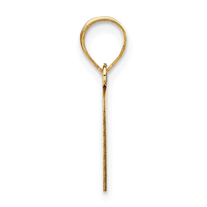 14k Yellow Gold 14k Polished Script Letter O Initial Pendant