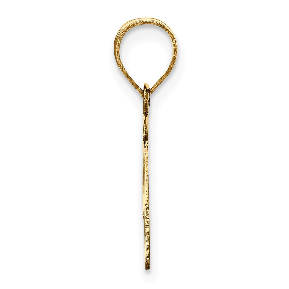 14k Yellow Gold 14k Polished Script Letter P Initial Pendant