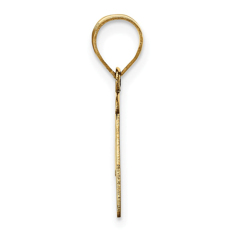 14k Yellow Gold 14k Polished Script Letter P Initial Pendant
