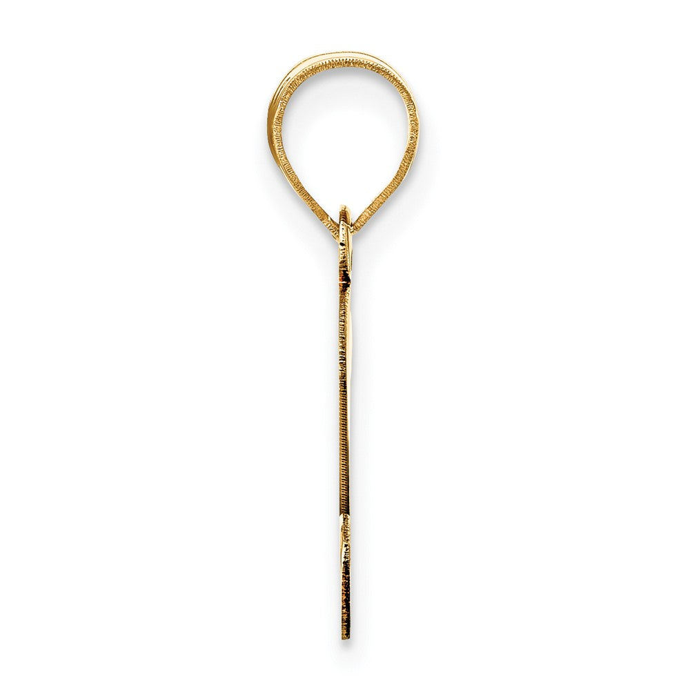 14k Yellow Gold 14k Polished Script Letter S Initial Pendant