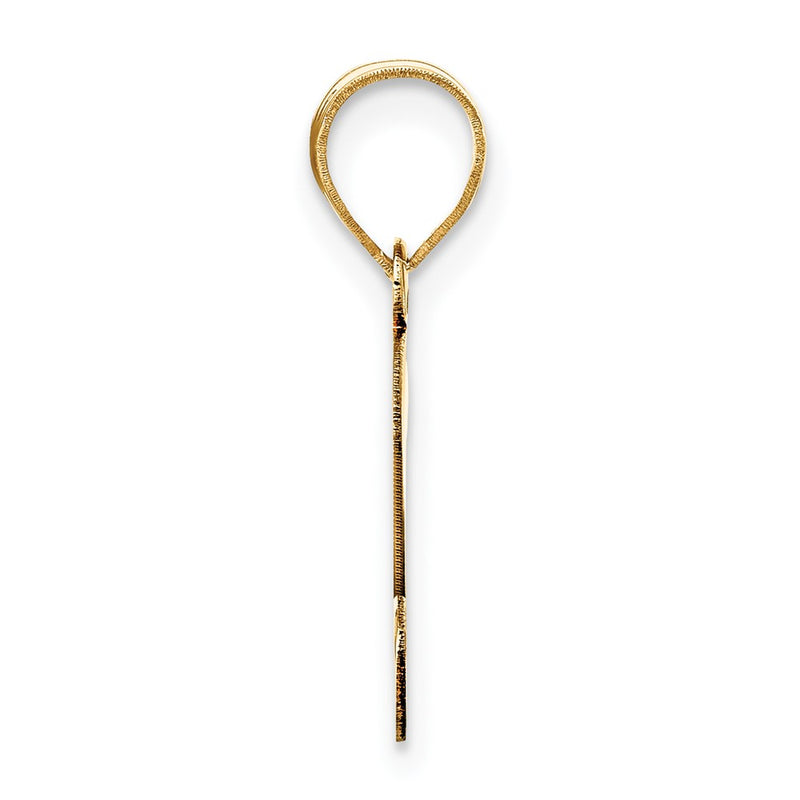 14k Yellow Gold 14k Polished Script Letter S Initial Pendant