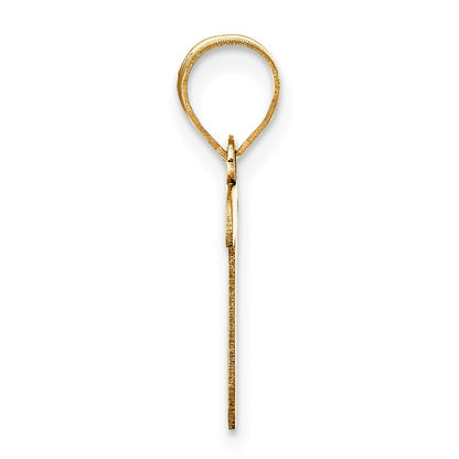 14k Yellow Gold 14k Polished Script Letter T Initial Pendant