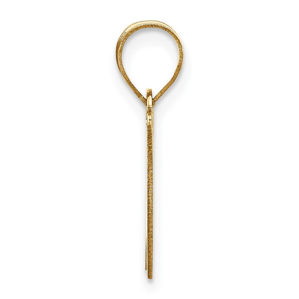14k Yellow Gold 14k Polished Script Letter W Initial Pendant