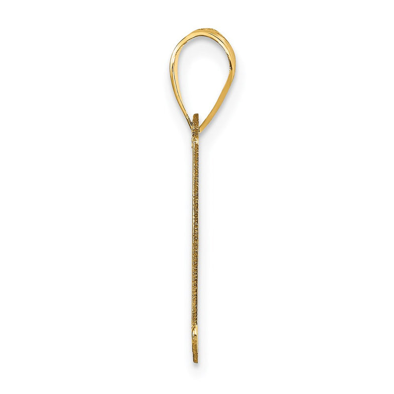 14k Yellow Gold 14k Polished Letter A Initial Pendant