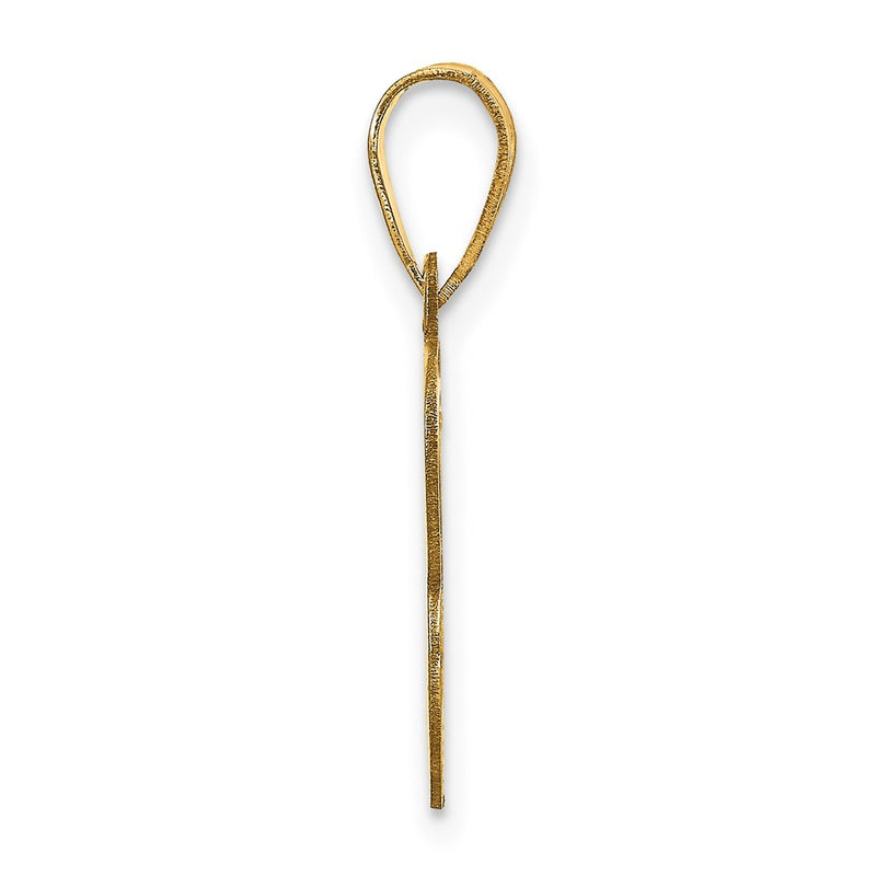 14k Yellow Gold 14k Polished Letter B Initial Pendant