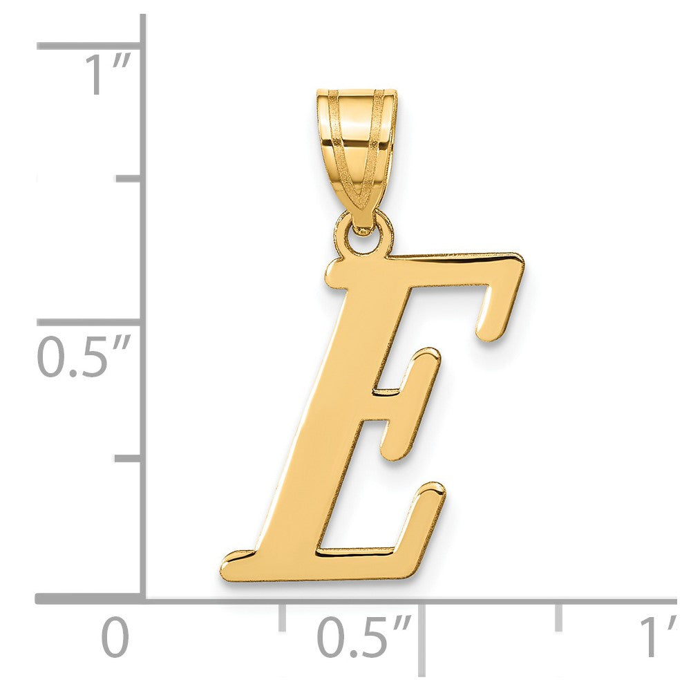 14k Yellow Gold 14k Polished Letter E Initial Pendant