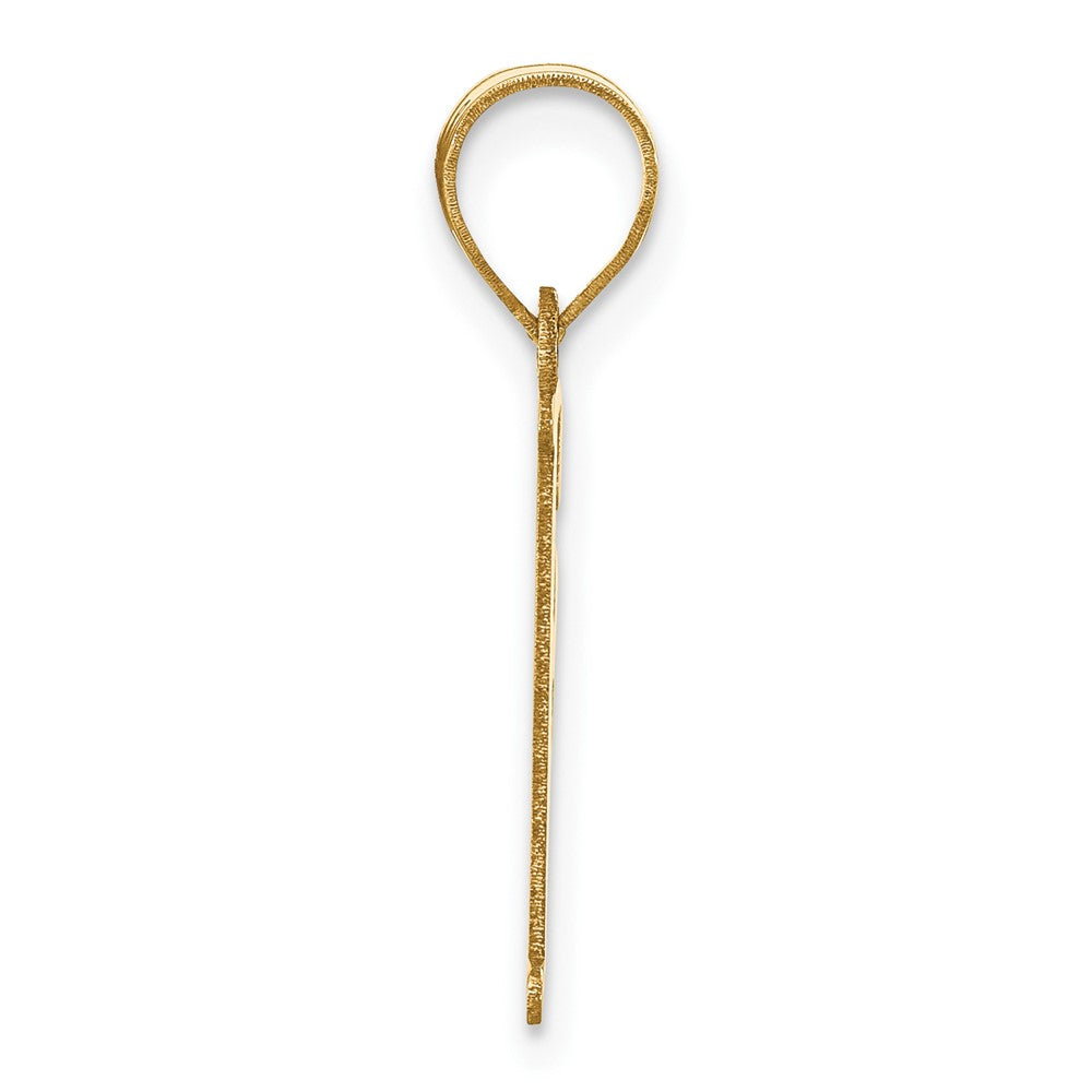 14k Yellow Gold 14k Polished Letter F Initial Pendant