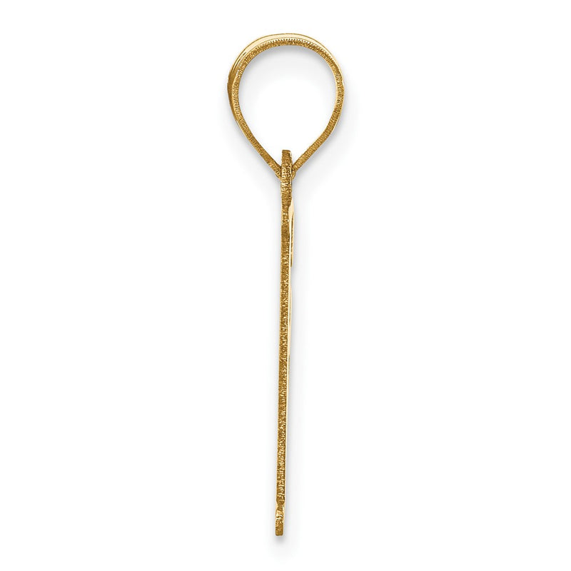 14k Yellow Gold 14k Polished Letter F Initial Pendant
