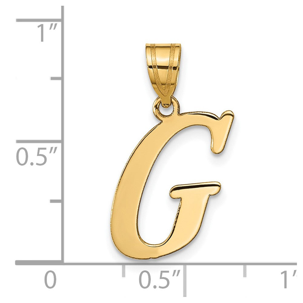 14k Yellow Gold 14k Polished Letter G Initial Pendant