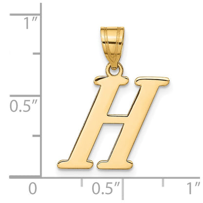14k Yellow Gold 14k Polished Letter H Initial Pendant