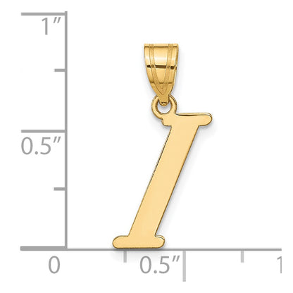 14k Yellow Gold 14k Polished Letter I Initial Pendant