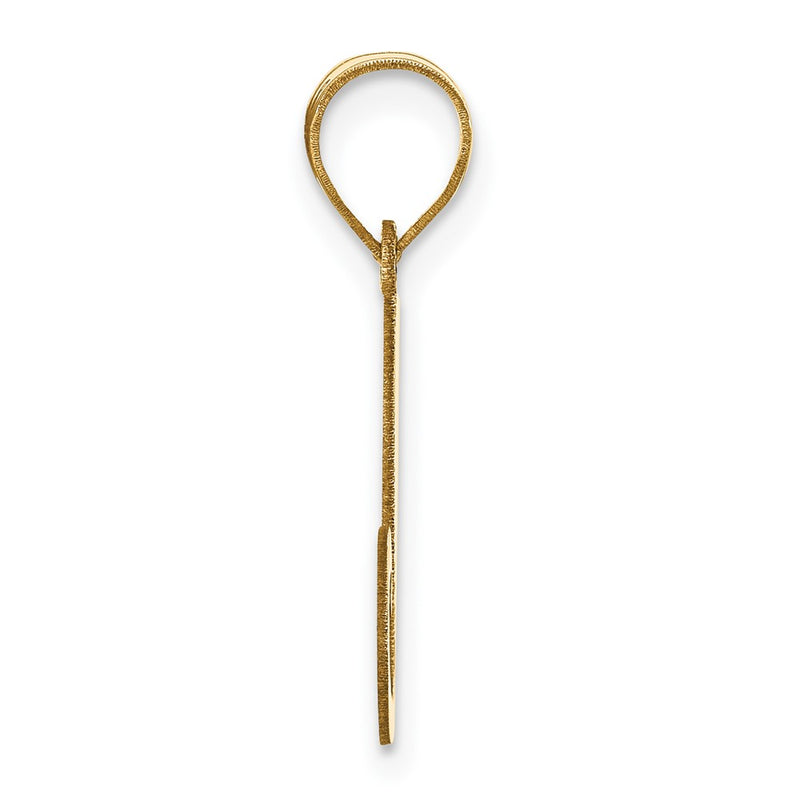 14k Yellow Gold 14k Polished Letter J Initial Pendant