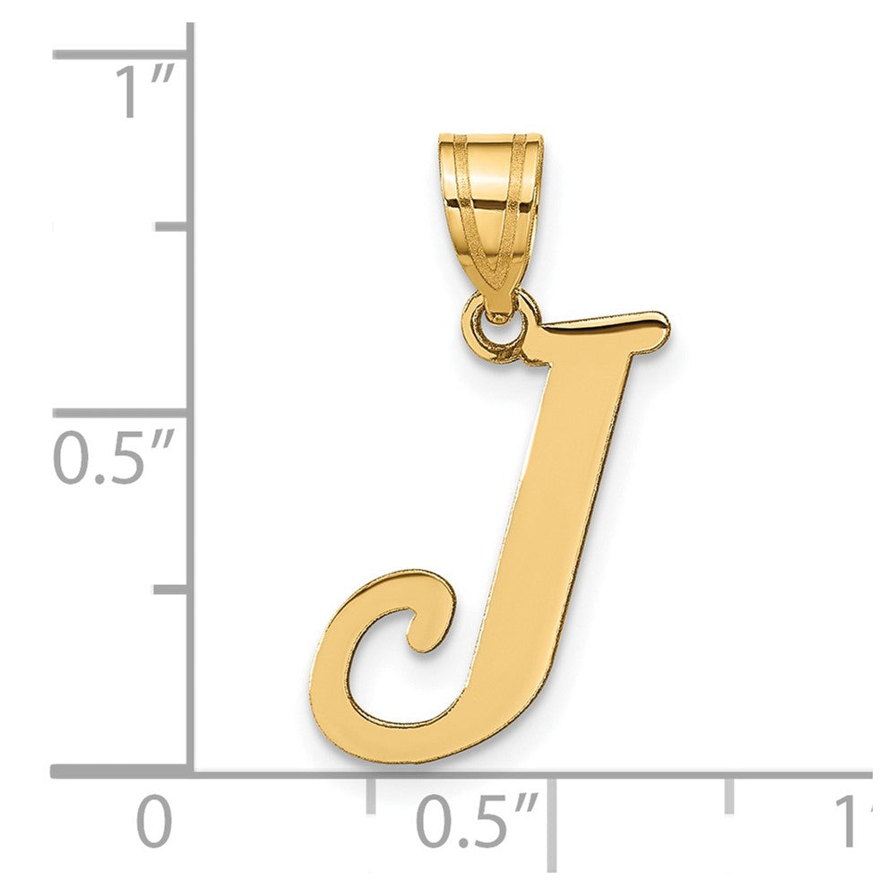 14k Yellow Gold 14k Polished Letter J Initial Pendant