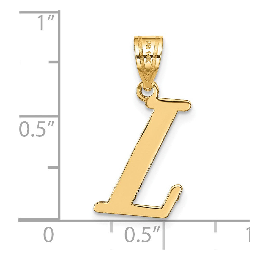14k Yellow Gold 14k Polished Letter L Initial Pendant