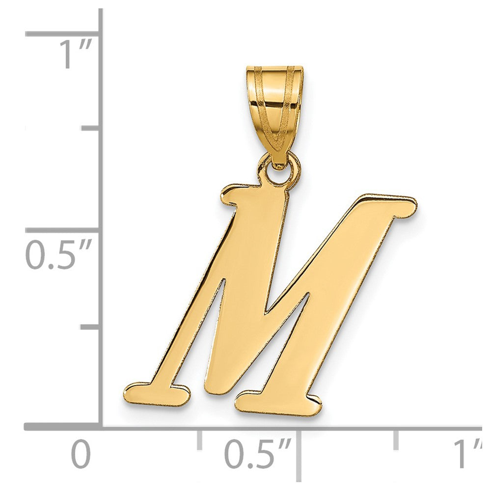 14k Yellow Gold 14k Polished Letter M Initial Pendant
