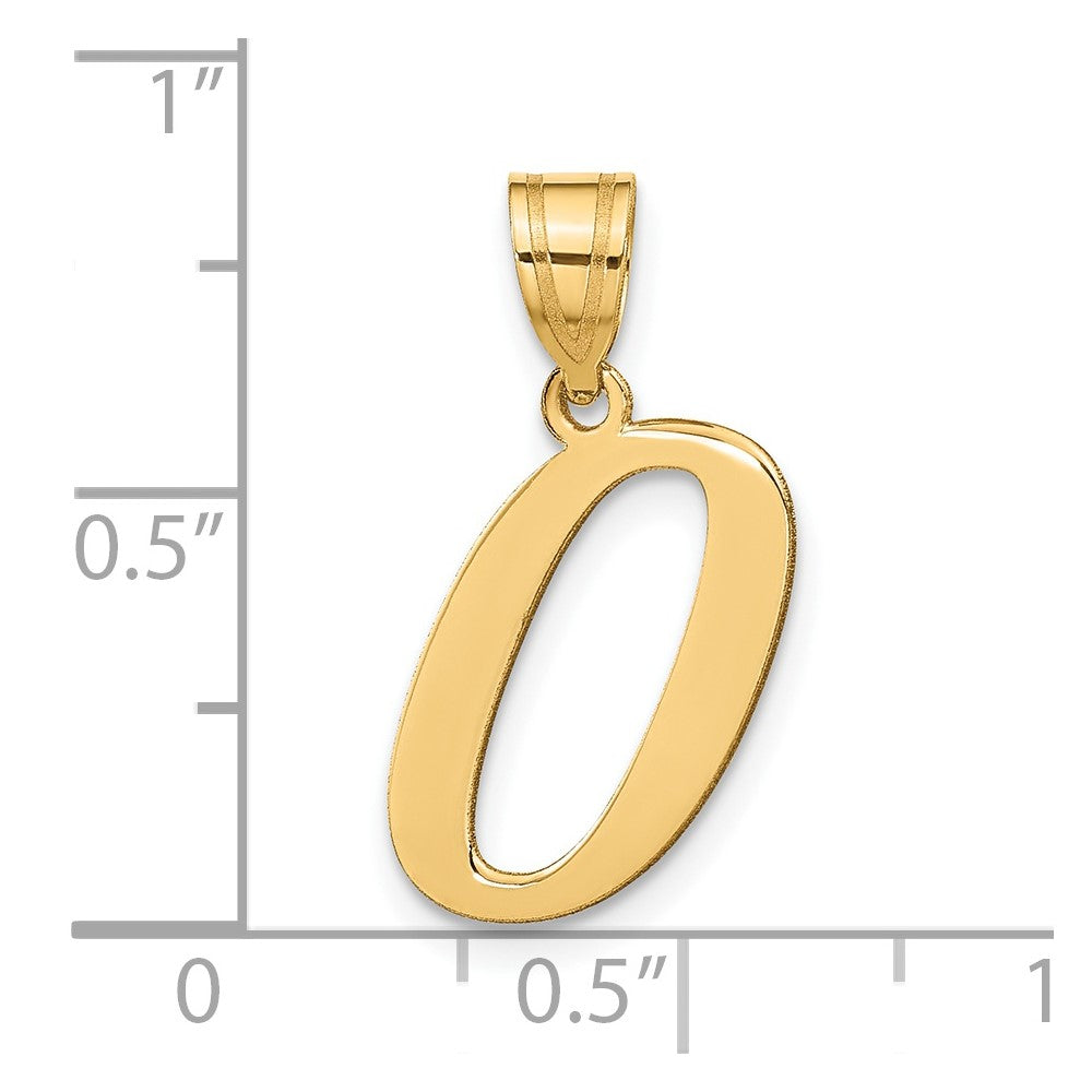14k Yellow Gold 14k Polished Letter O Initial Pendant