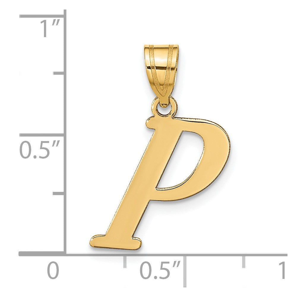 14k Yellow Gold 14k Polished Letter P Initial Pendant