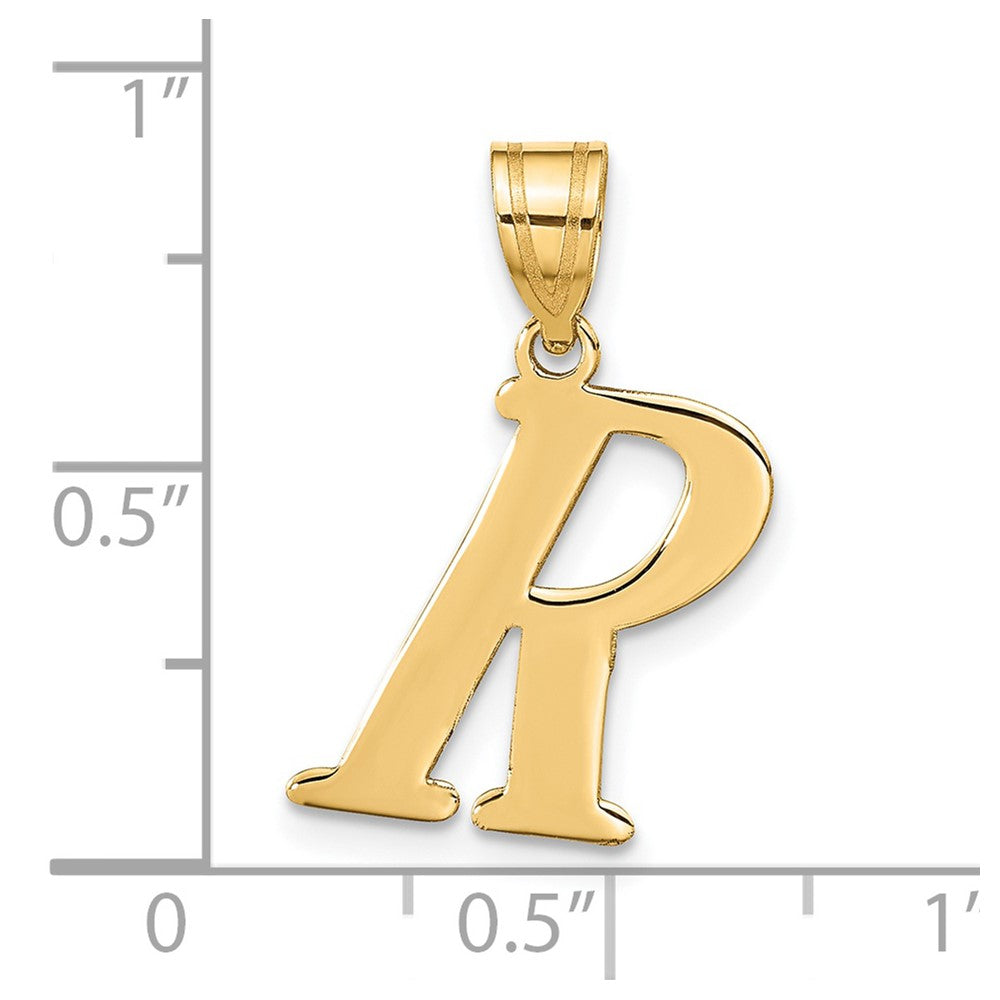 14k Yellow Gold 14k Polished Letter R Initial Pendant