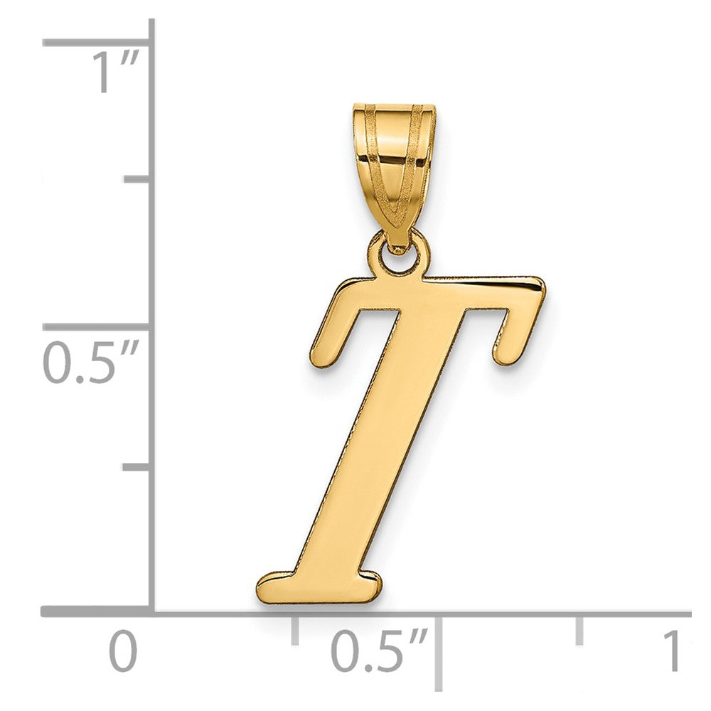 14k Yellow Gold 14k Polished Letter T Initial Pendant