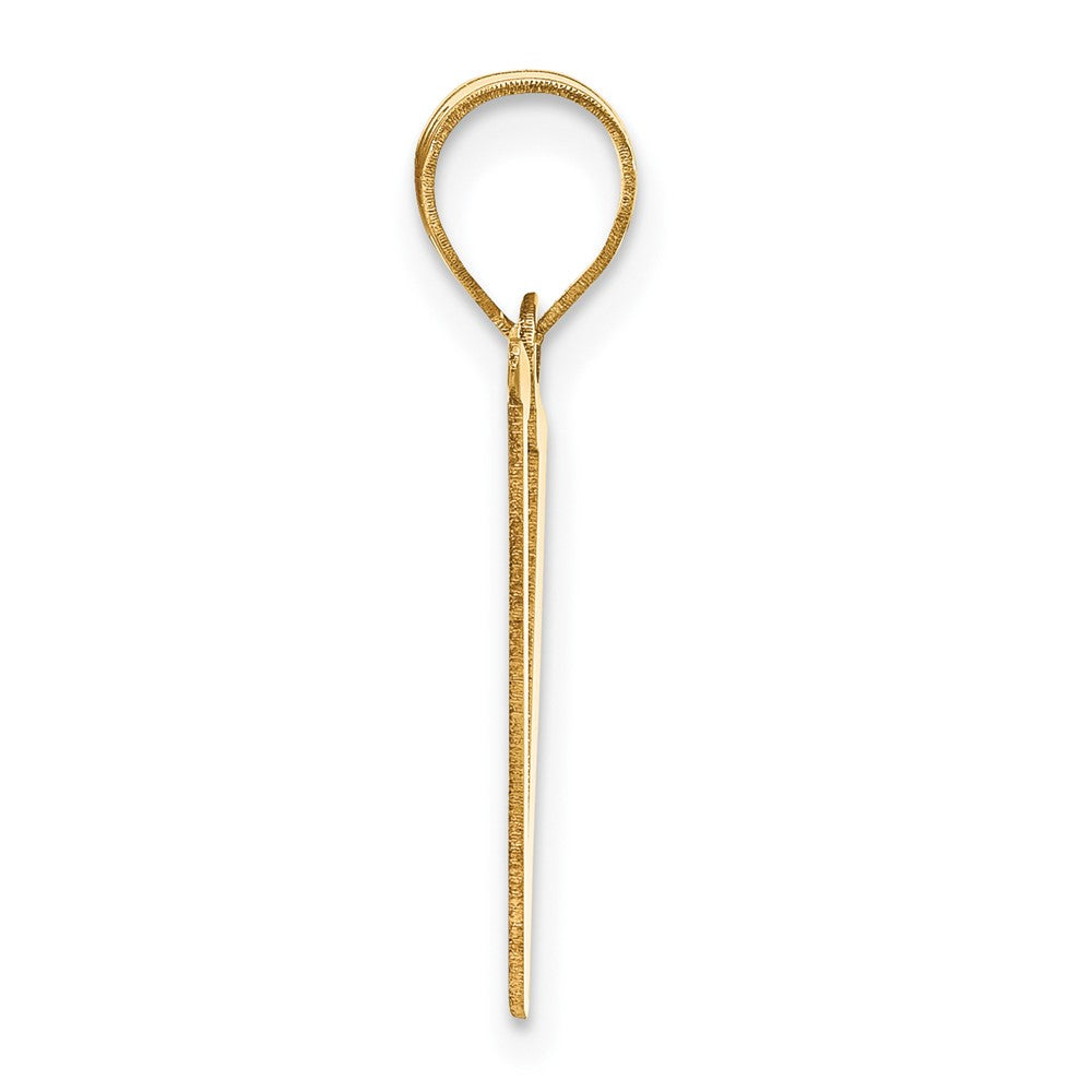 14k Yellow Gold 14k Polished Letter V Initial Pendant