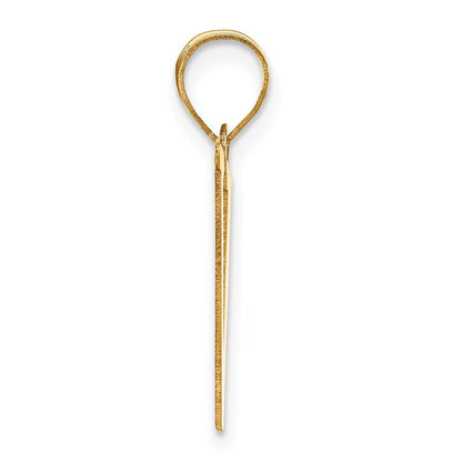 14k Yellow Gold 14k Polished Letter V Initial Pendant