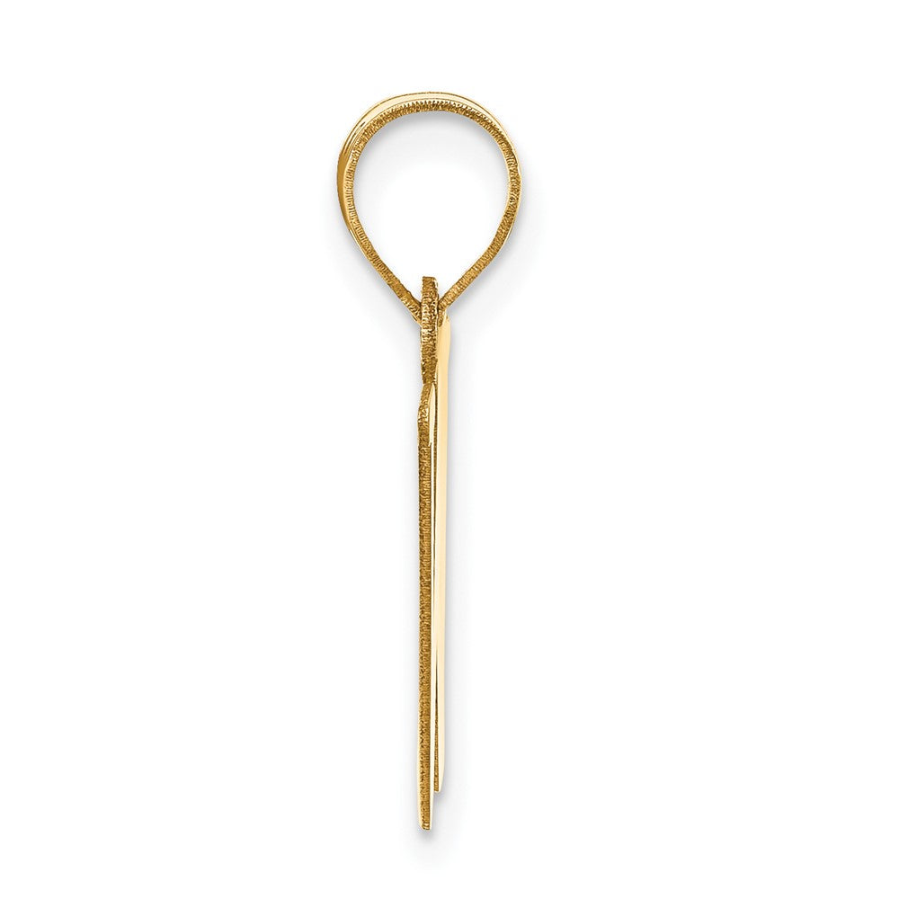 14k Yellow Gold 14k Polished Letter W Initial Pendant