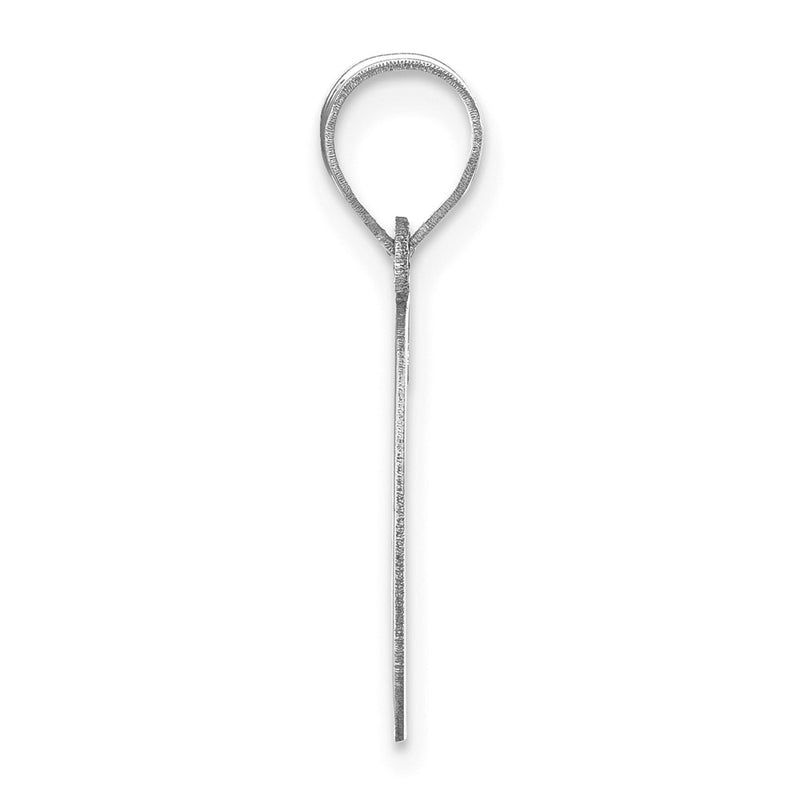 14k White Gold 14kw Polished Letter G Initial Pendant