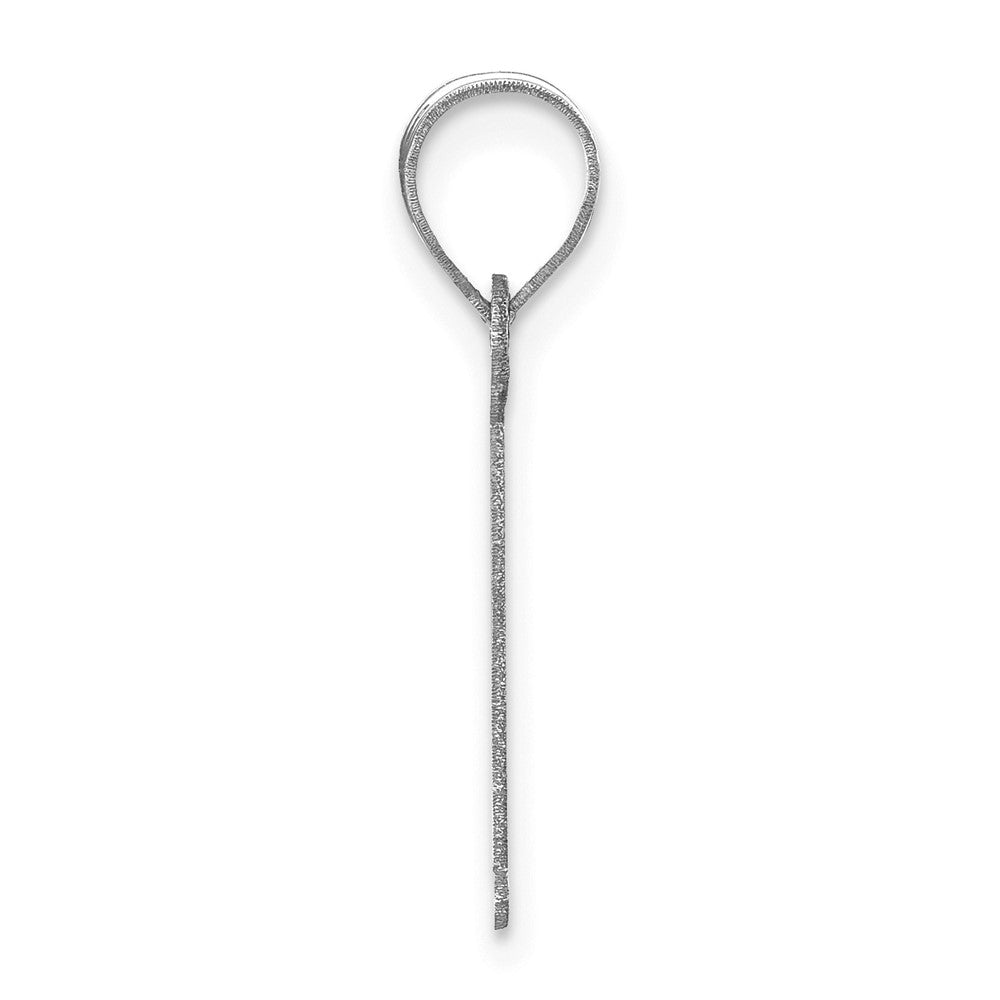 14k White Gold 14kw Polished Letter I Initial Pendant