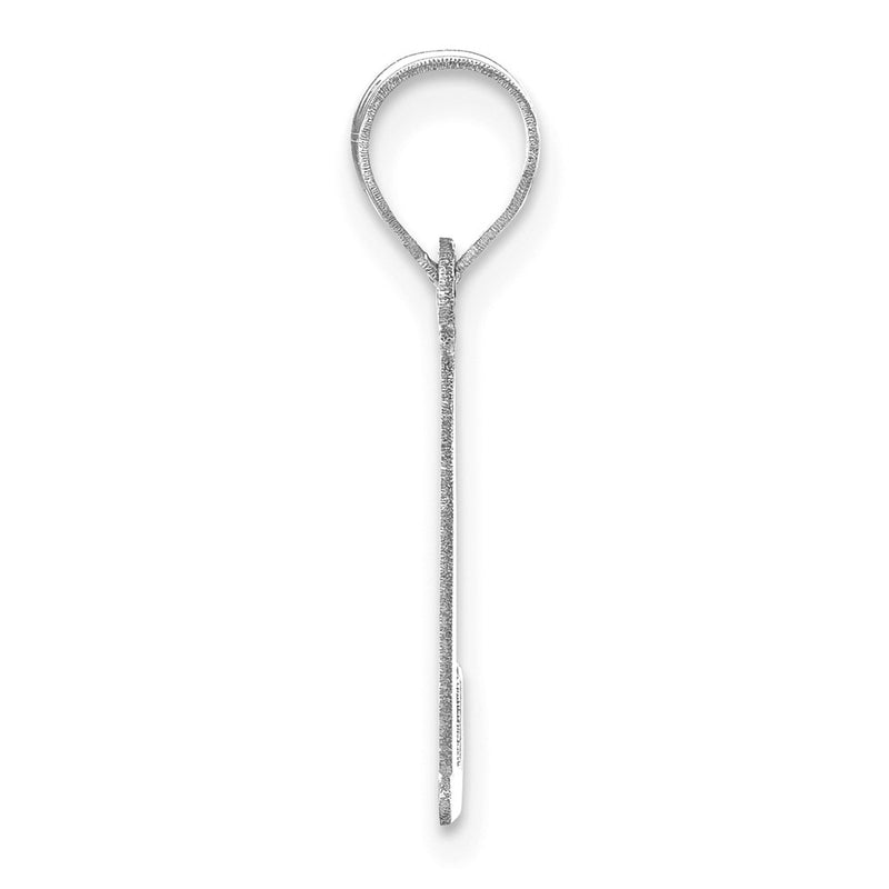 14k White Gold 14kw Polished Letter L Initial Pendant