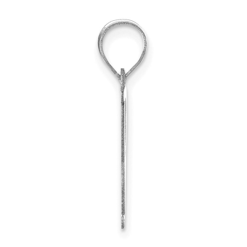14k White Gold 14kw Polished Letter P Initial Pendant