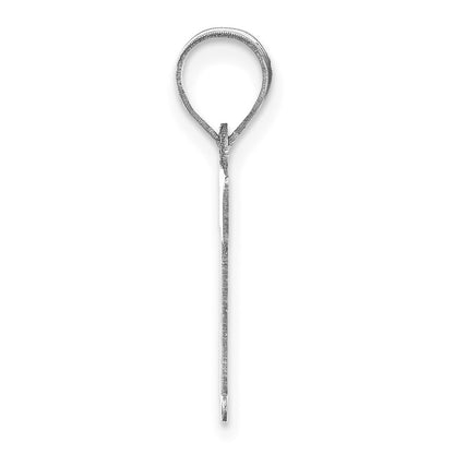 14k White Gold 14kw Polished Letter T Initial Pendant