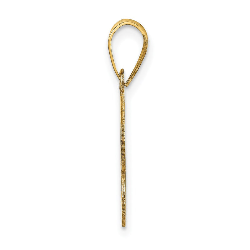 14k Yellow Gold 14k Polished Bubble Letter B Initial Pendant
