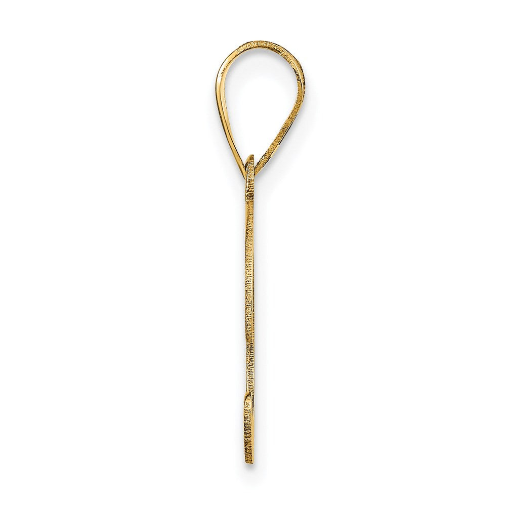 14k Yellow Gold 14k Polished Bubble Letter C Initial Pendant