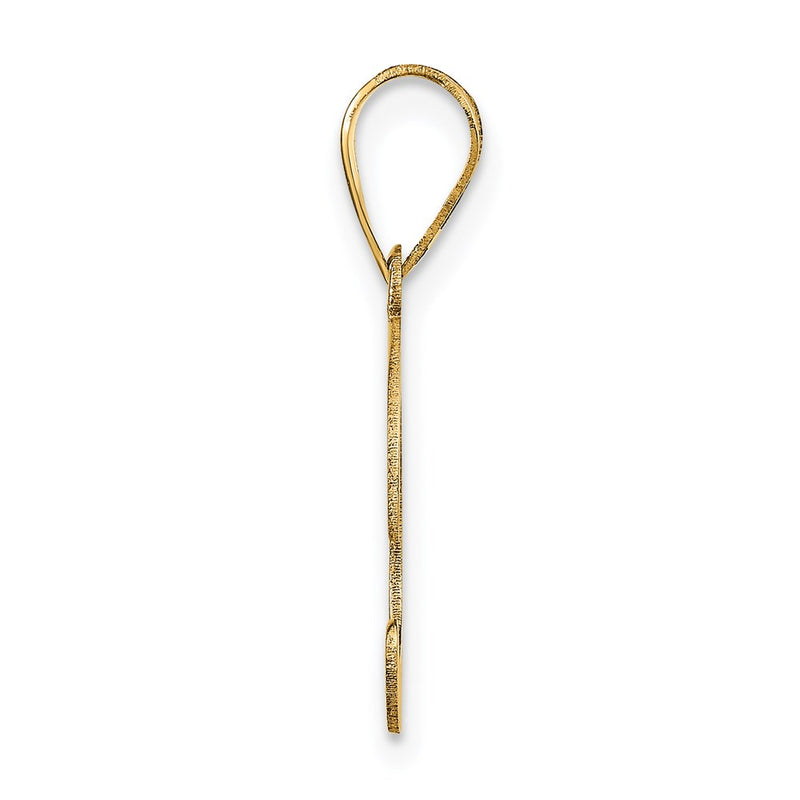 14k Yellow Gold 14k Polished Bubble Letter C Initial Pendant