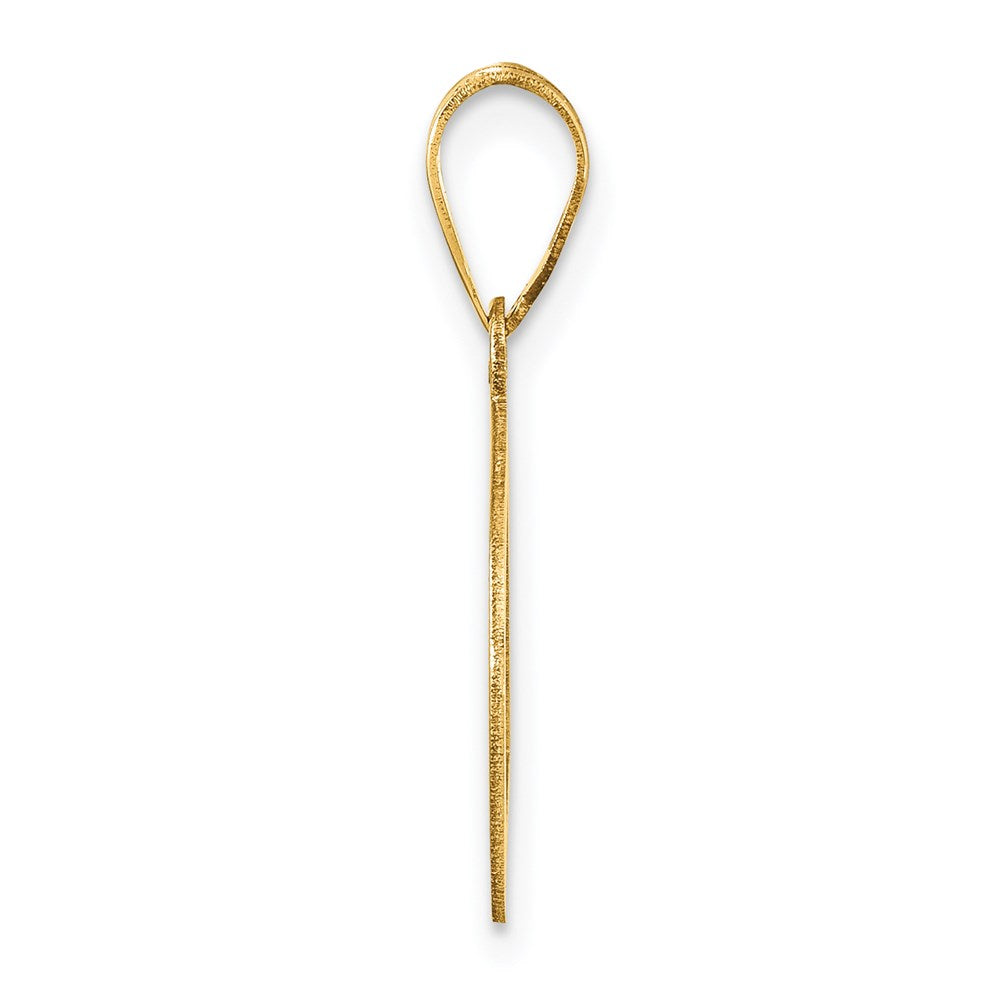 14k Yellow Gold 14k Polished Bubble Letter D Initial Pendant