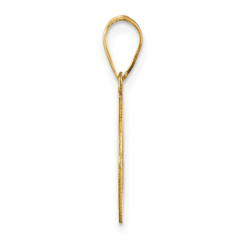 14k Yellow Gold 14k Polished Bubble Letter D Initial Pendant