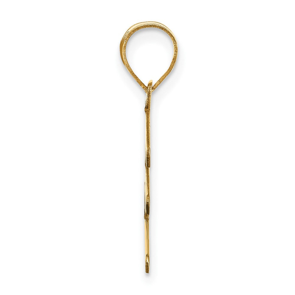 14k Yellow Gold 14k Polished Bubble Letter E Initial Pendant