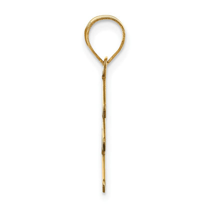14k Yellow Gold 14k Polished Bubble Letter E Initial Pendant